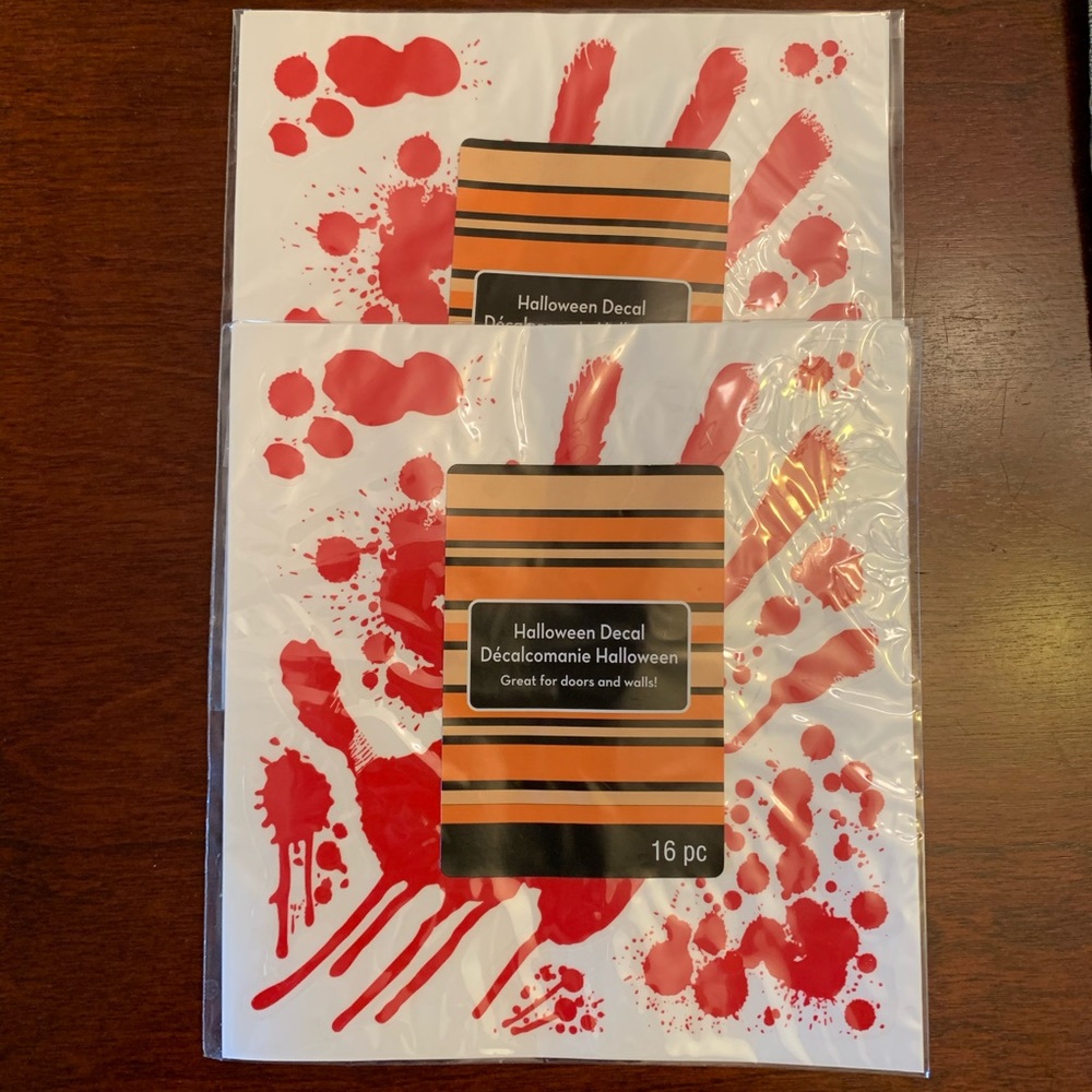 MICHAELS | Halloween Decal Blood Splatter 2pk